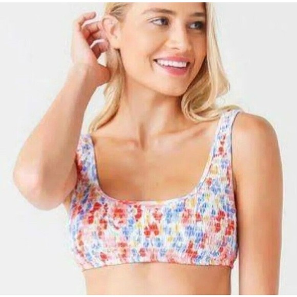 L*Space Women’s Izzie Swimwear Swim Bikini Top Flowers Forever Sz M NEW - Picture 3 of 9